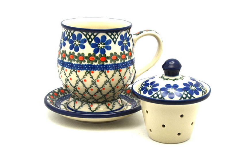 Ceramika Artystyczna Polish Pottery Mug - with Infuser - Primrose 122-854a (Ceramika Artystyczna)
