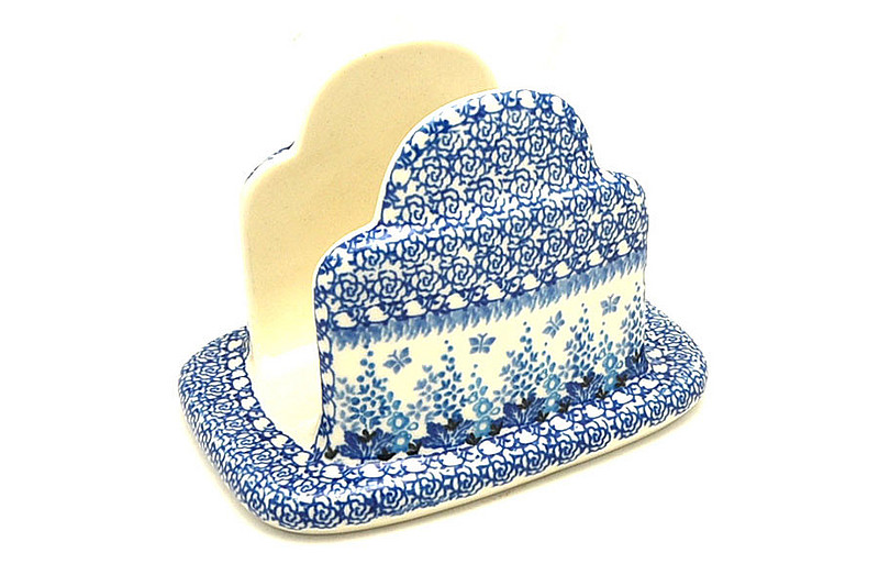 Ceramika Artystyczna Polish Pottery Napkin Holder - Blue Sage 487-3277a (Ceramika Artystyczna)