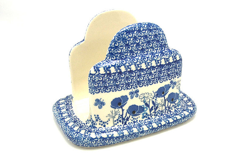 Ceramika Artystyczna Polish Pottery Napkin Holder - Evening Poppies 487-2902a (Ceramika Artystyczna)