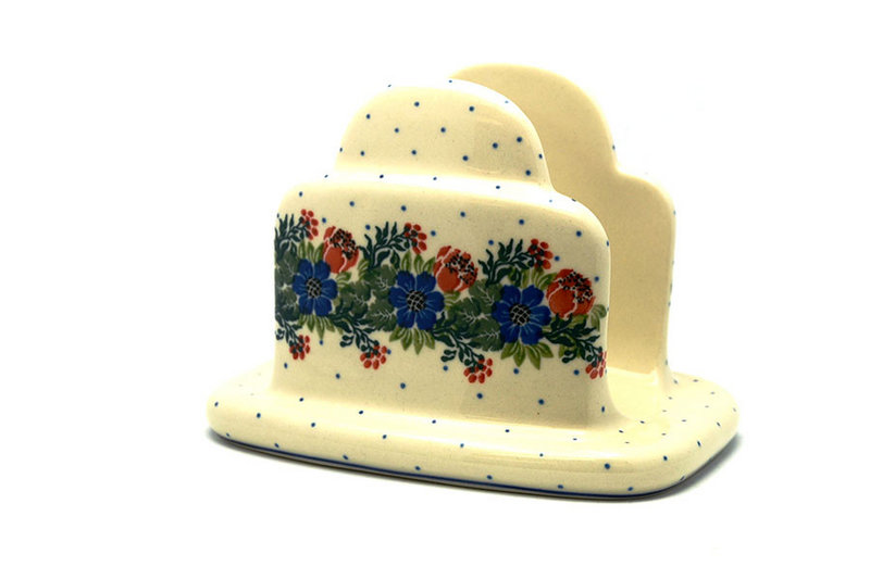 Polish Pottery Napkin Holder - Garden Party