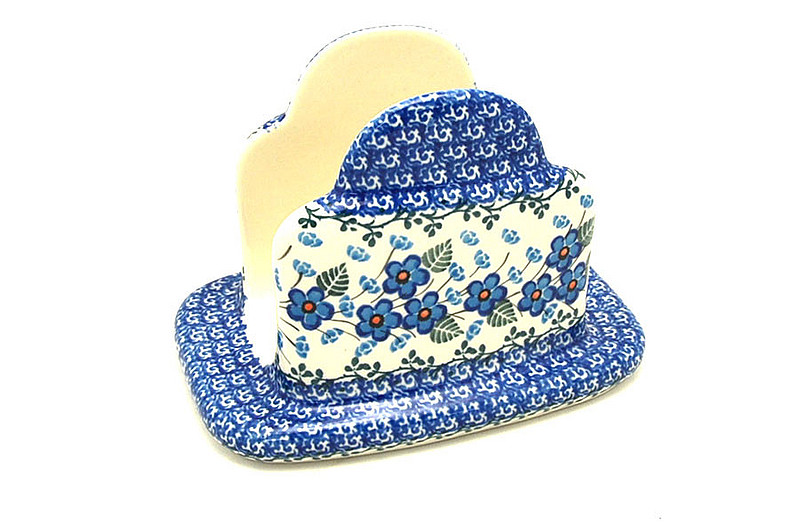 Ceramika Artystyczna Polish Pottery Napkin Holder - Parisian Posies 487-2272a (Ceramika Artystyczna)