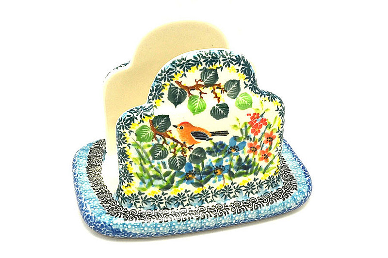 Ceramika Artystyczna Polish Pottery Napkin Holder - Unikat Signature - U5098 487-U5098 (Ceramika Artystyczna)