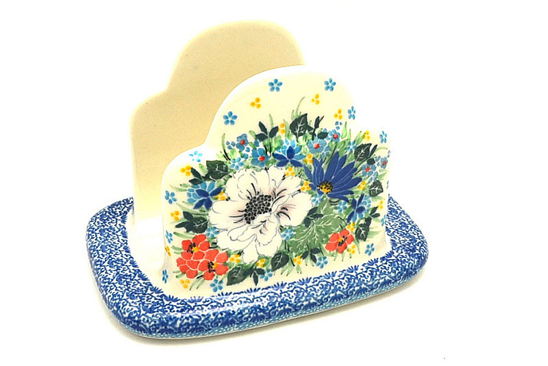 Ceramika Artystyczna Polish Pottery Napkin Holder - Unikat Signature - U5156 487-U5156 (Ceramika Artystyczna)