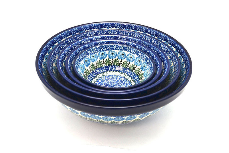 Ceramika Artystyczna Polish Pottery Nesting Bowl Set - Antique Rose S05-1390a (Ceramika Artystyczna)