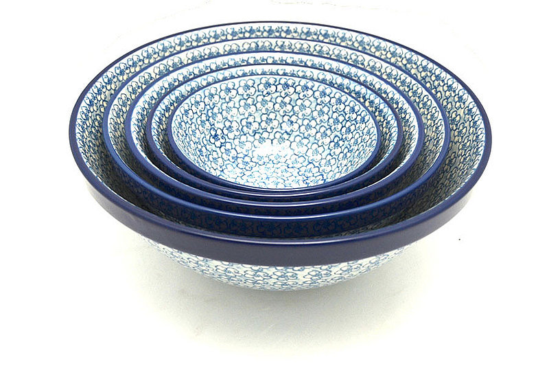 Polish Pottery Nesting Bowl Set - Daisy Flurry