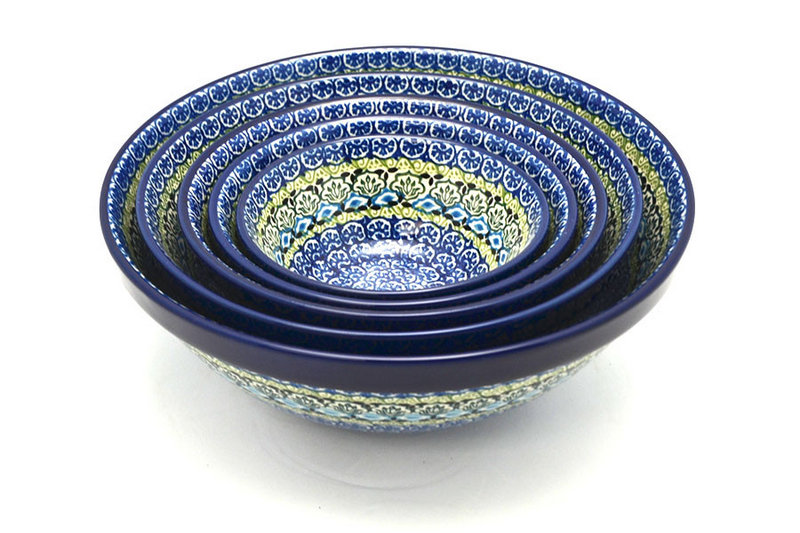 Ceramika Artystyczna Polish Pottery Nesting Bowl Set - Tranquility S05-1858a (Ceramika Artystyczna)