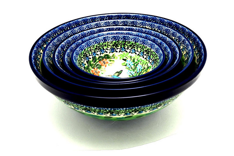 Ceramika Artystyczna Polish Pottery Nesting Bowl Set - Unikat Signature - U3271 S05-U3271 (Ceramika Artystyczna)
