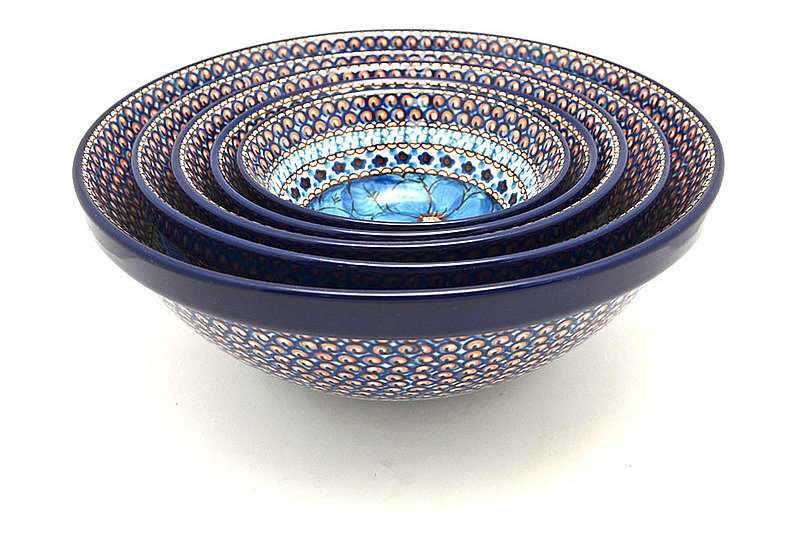 Ceramika Artystyczna Polish Pottery Nesting Bowl Set - Unikat Signature - U408C S05-U408C (Ceramika Artystyczna)