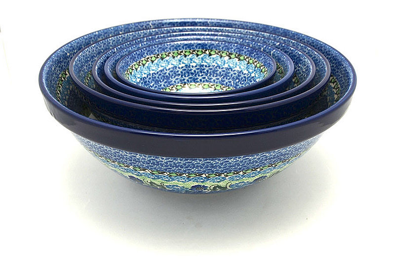 Ceramika Artystyczna Polish Pottery Nesting Bowl Set - Unikat Signature - U4575 S05-U4575 (Ceramika Artystyczna)