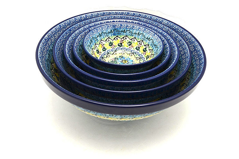 Ceramika Artystyczna Polish Pottery Nesting Bowl Set - Unikat Signature - U4613 S05-U4613 (Ceramika Artystyczna)