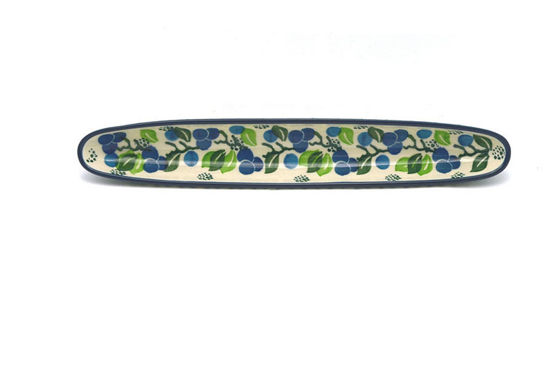 Ceramika Artystyczna Polish Pottery Olive Boat - Blue Berries 923-1416a (Ceramika Artystyczna)