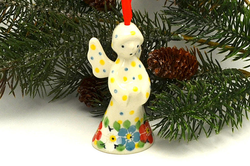 Ceramika Artystyczna Polish Pottery Ornament - Angel - Summer Blossom C67-2413a (Ceramika Artystyczna)