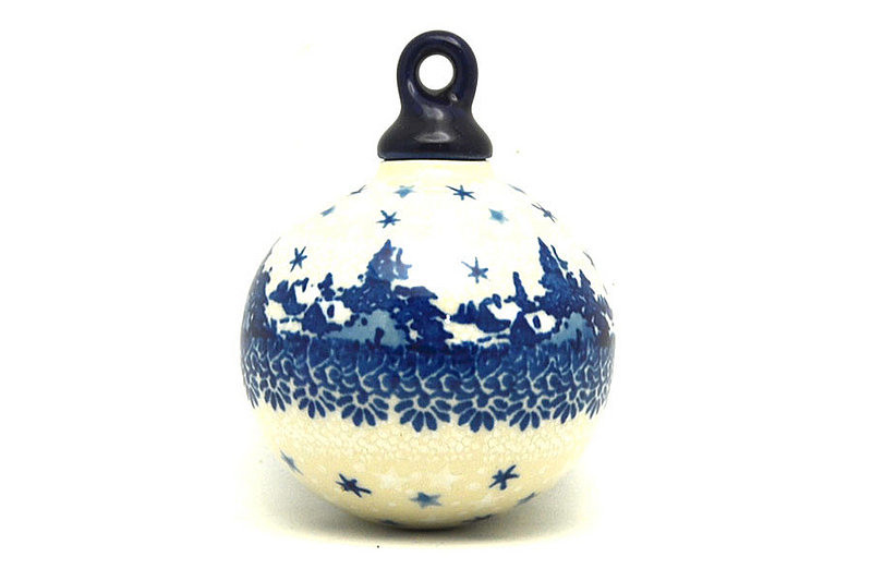 Ceramika Artystyczna Polish Pottery Ornament - Ball - Starry Night 186-2329a (Ceramika Artystyczna)