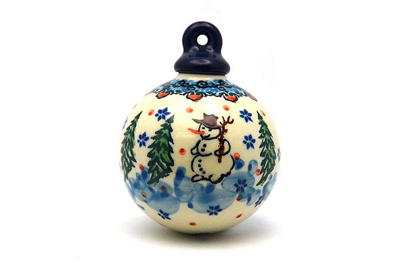 Ceramika Artystyczna Polish Pottery Ornament - Ball - Unikat Signature U4661 186-U4661 (Ceramika Artystyczna)