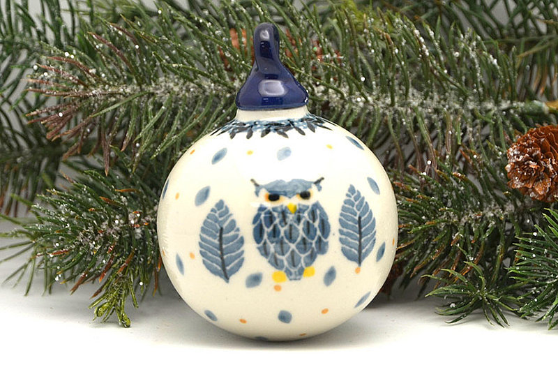 Ceramika Artystyczna Polish Pottery Ornament - Ball - Unikat Signature U4873 186-U4873 (Ceramika Artystyczna)