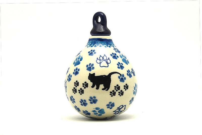 Ceramika Artystyczna Polish Pottery Ornament -Teardrop - Boo Boo Kitty 187-1771a (Ceramika Artystyczna)