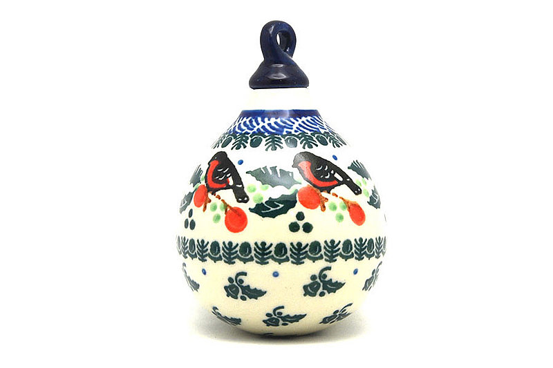 Ceramika Artystyczna Polish Pottery Ornament -Teardrop - Red Robin 187-1257a (Ceramika Artystyczna)