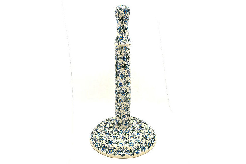 Polish Pottery Paper Towel Holder - Forget-Me-Knot