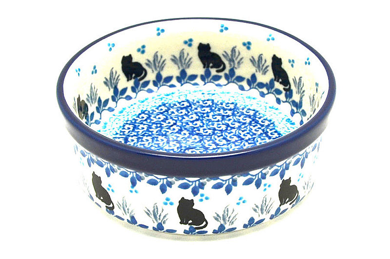 Ceramika Artystyczna Polish Pottery Pet Dish - 10 oz. - Sitting Pretty 365-2855a (Ceramika Artystyczna)