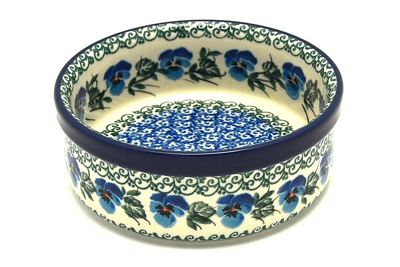 Ceramika Artystyczna Polish Pottery Pet Dish - 10 oz. - Winter Viola 365-2273a (Ceramika Artystyczna)