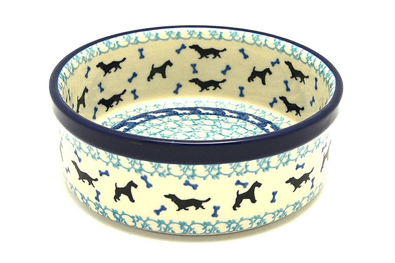 Ceramika Artystyczna Polish Pottery Pet Dish - 20 oz. - Dog Park 364-2680a (Ceramika Artystyczna)