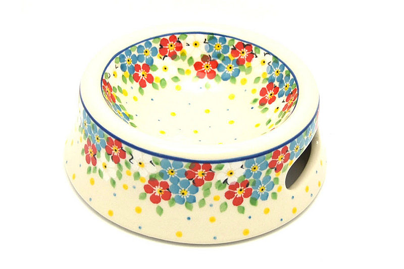 Ceramika Artystyczna Polish Pottery Pet Food/Water Dish - 12 oz. - Summer Blossom 524-2413a (Ceramika Artystyczna)