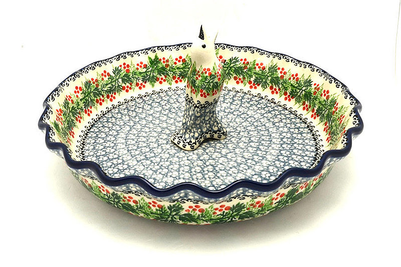 Ceramika Artystyczna Polish Pottery Pie Set - Holly Berry S63-1734a (Ceramika Artystyczna)