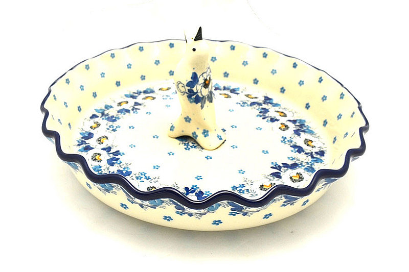 Ceramika Artystyczna Polish Pottery Pie Set - White Poppy S63-2222a (Ceramika Artystyczna)
