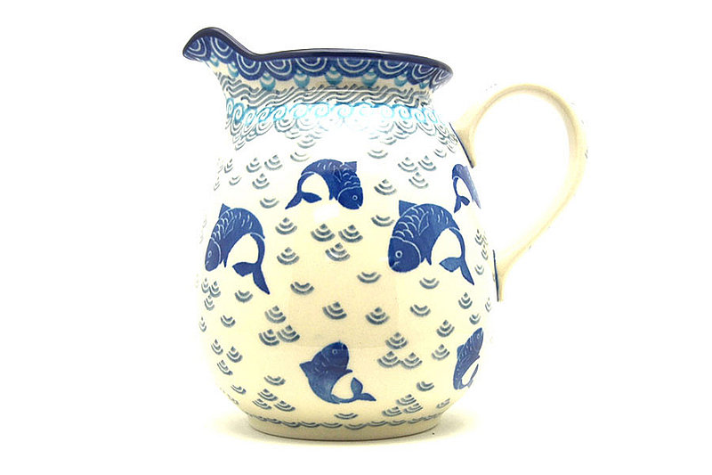 Ceramika Artystyczna Polish Pottery Pitcher - 1 quart - Deep Blue Sea 078-2372a (Ceramika Artystyczna)