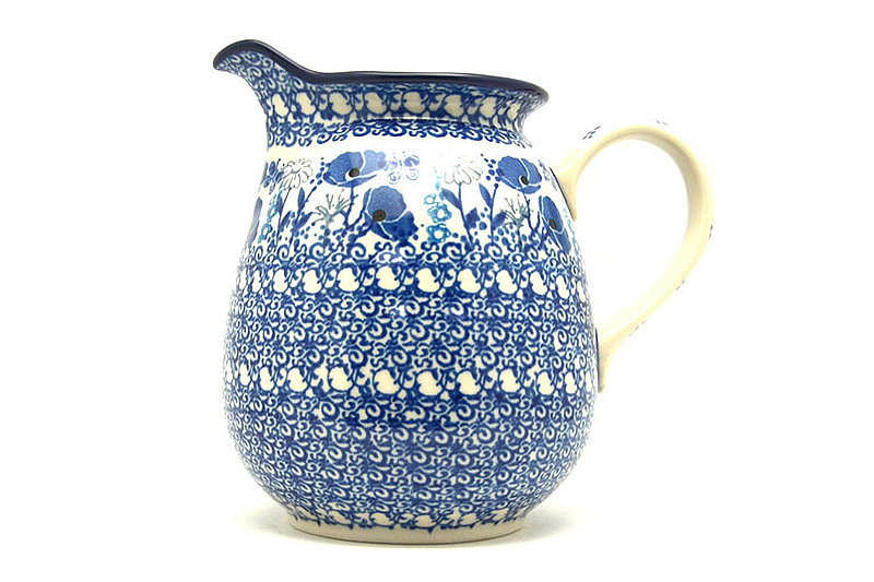 Ceramika Artystyczna Polish Pottery Pitcher - 1 quart - Evening Poppies 078-2902a (Ceramika Artystyczna)