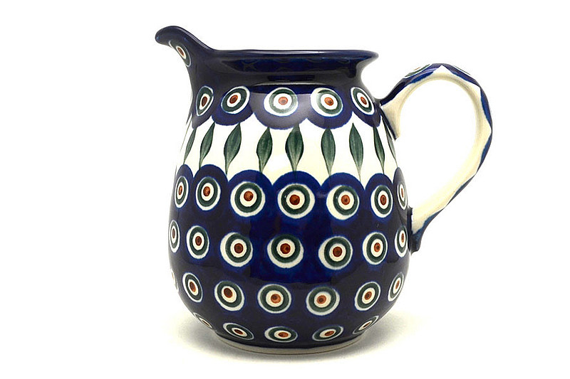 Ceramika Artystyczna Polish Pottery Pitcher - 1 quart - Peacock 078-054a (Ceramika Artystyczna)