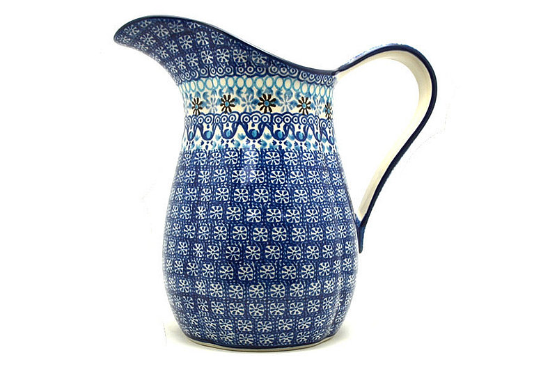 Ceramika Artystyczna Polish Pottery Pitcher - 2 pint - Blue Yonder B35-2187a (Ceramika Artystyczna)
