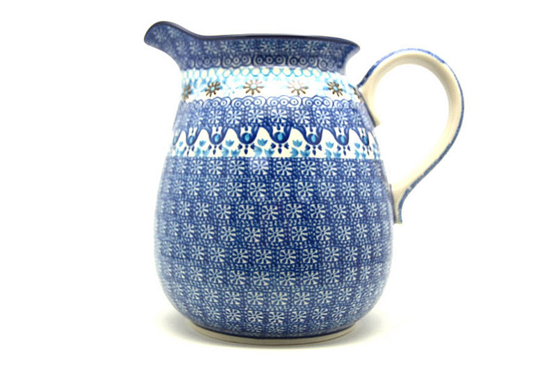 Ceramika Artystyczna Polish Pottery Pitcher - 2 quart - Blue Yonder 082-2187a (Ceramika Artystyczna)
