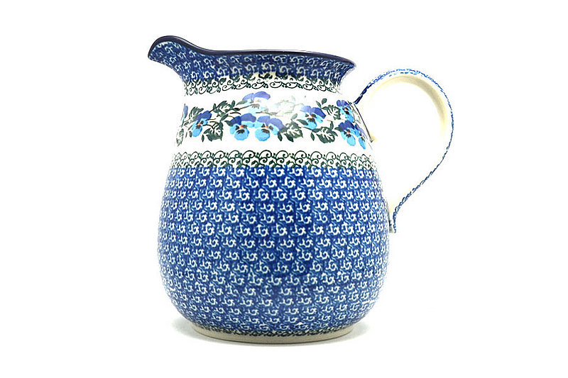 Ceramika Artystyczna Polish Pottery Pitcher - 2 quart - Winter Viola 082-2273a (Ceramika Artystyczna)