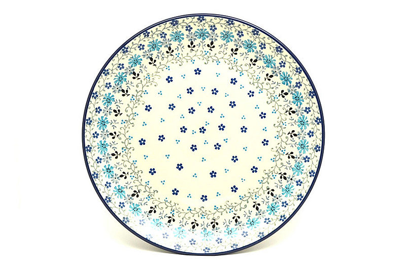 Ceramika Artystyczna Polish Pottery Plate - 10" Dinner - Bachelor Button 257-2641a (Ceramika Artystyczna)
