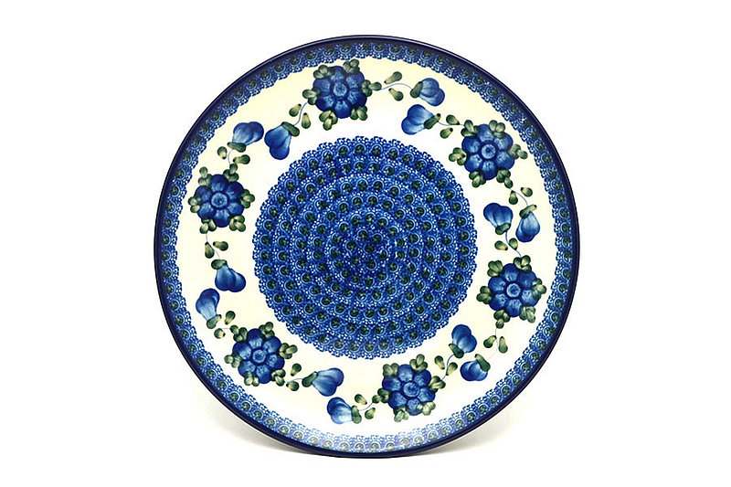 Polish Pottery Plate - 10" Dinner - Blue Poppy
