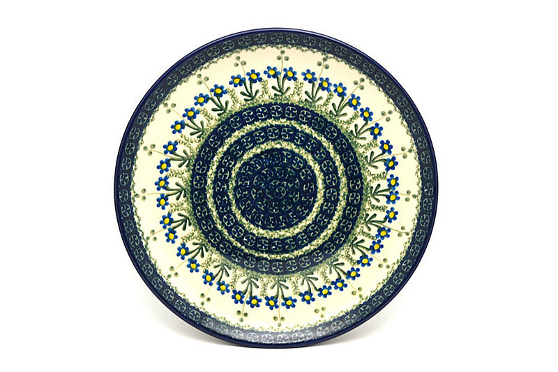 Ceramika Artystyczna Polish Pottery Plate - 10" Dinner - Blue Spring Daisy 257-614a (Ceramika Artystyczna)
