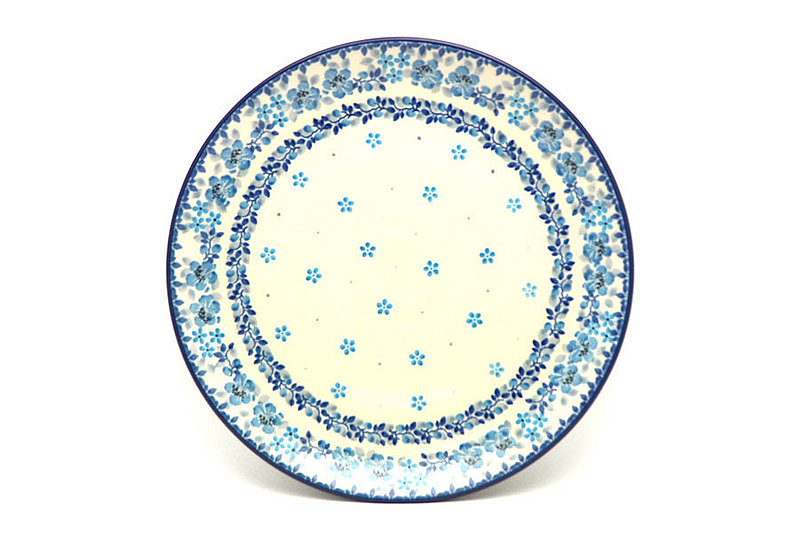 Ceramika Artystyczna Polish Pottery Plate - 10" Dinner - Flax Flower 257-2642a (Ceramika Artystyczna)