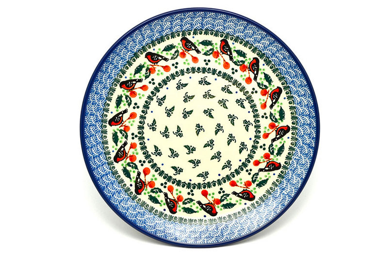 Ceramika Artystyczna Polish Pottery Plate - 10" Dinner - Red Robin 257-1257a (Ceramika Artystyczna)