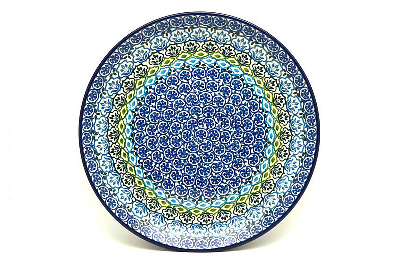 Polish Pottery Plate - 10" Dinner - Tranquil Tide