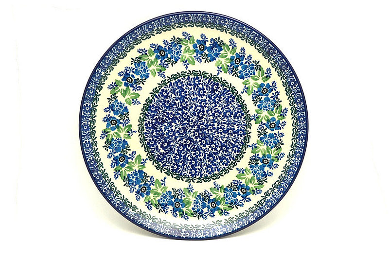 Polish Pottery Plate - 10" Dinner - Wild Indigo