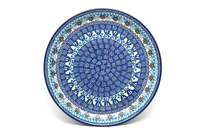 Ceramika Artystyczna Polish Pottery Plate - 9 1/2" Luncheon - Blue Yonder 302-2187a (Ceramika Artystyczna)