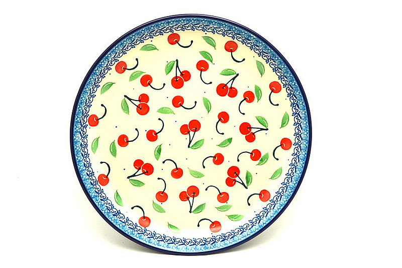 Ceramika Artystyczna Polish Pottery Plate - 9 1/2" Luncheon - Cherry Pie 302-2715a (Ceramika Artystyczna)