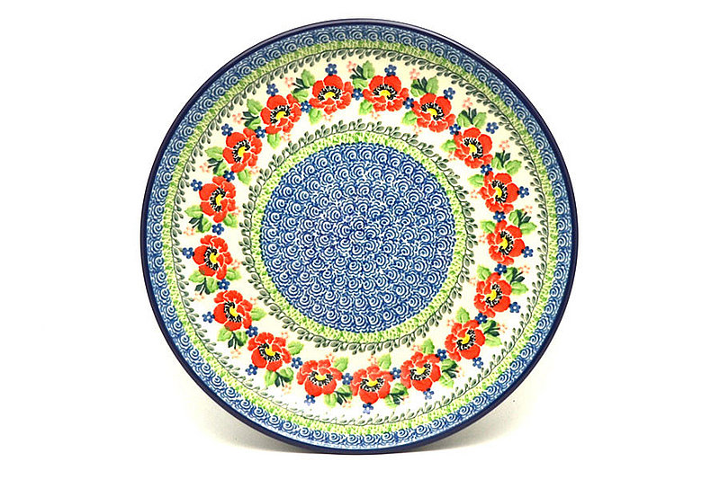 Ceramika Artystyczna Polish Pottery Plate - 9 1/2" Luncheon - Danish Garden 302-3219a (Ceramika Artystyczna)