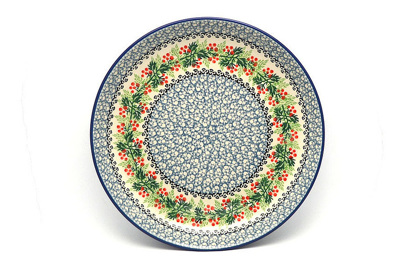Ceramika Artystyczna Polish Pottery Plate - 9 1/2" Luncheon - Holly Berry 302-1734a (Ceramika Artystyczna)