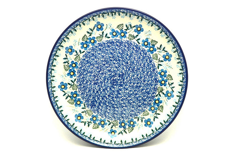 Ceramika Artystyczna Polish Pottery Plate - 9 1/2" Luncheon - Joyful Blue 302-2277a (Ceramika Artystyczna)