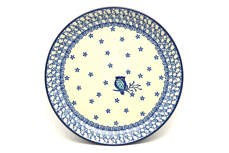 Ceramika Artystyczna Polish Pottery Plate - 9 1/2" Luncheon - Night Owl 302-2796a (Ceramika Artystyczna)