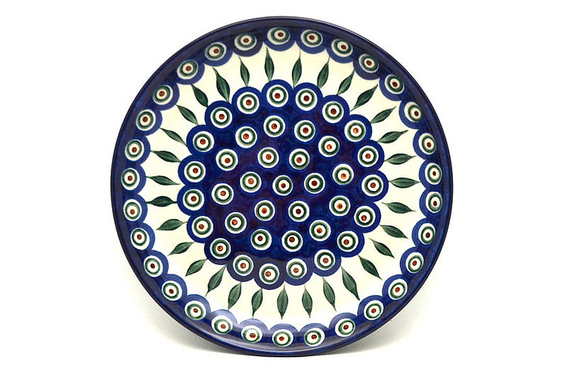 Ceramika Artystyczna Polish Pottery Plate - 9 1/2" Luncheon - Peacock 302-054a (Ceramika Artystyczna)
