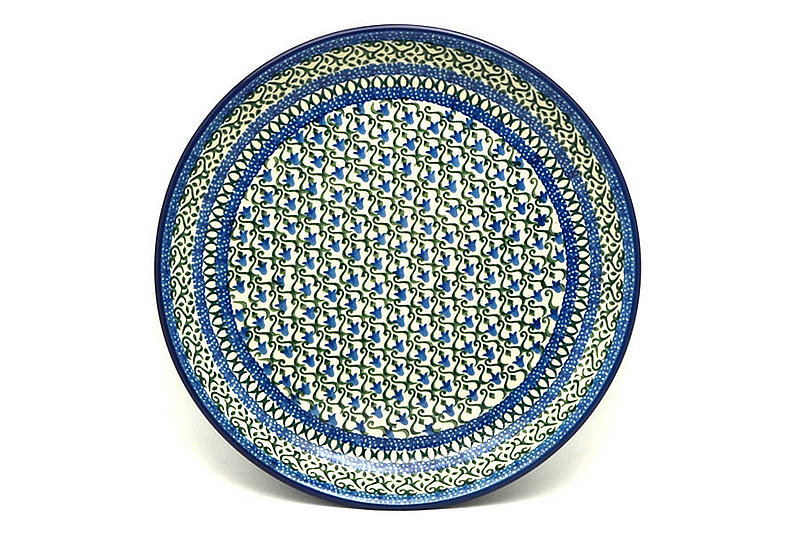 Ceramika Artystyczna Polish Pottery Plate - 9 1/2" Luncheon - Tulip Trellis 302-0585a (Ceramika Artystyczna)