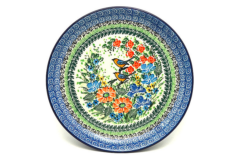 Ceramika Artystyczna Polish Pottery Plate - 9 1/2" Luncheon - Unikat Signature U2517 302-U2517 (Ceramika Artystyczna)